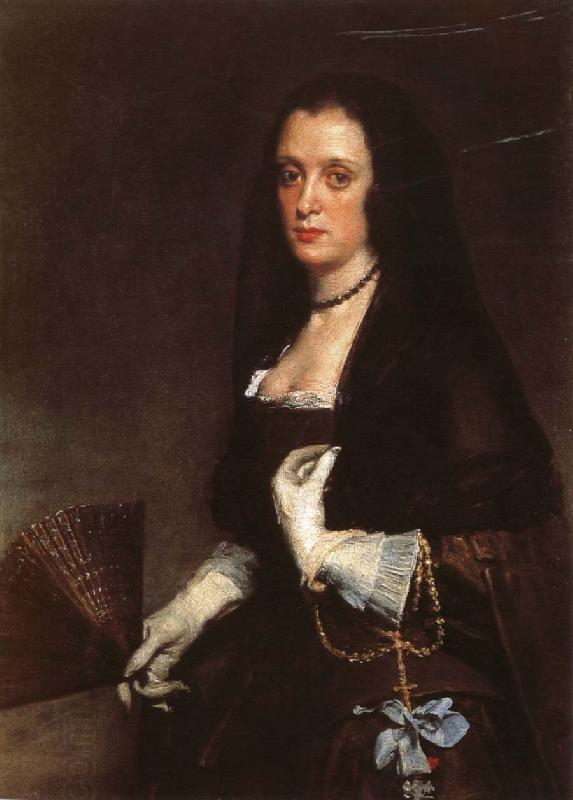VELAZQUEZ, Diego Rodriguez de Silva y The Woman holding the fan China oil painting art